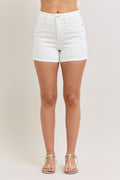 JUDY BLUE FULL SIZE HIGH WAISTED SLIM SHORT PLUS SIZE Judy Blue Denim