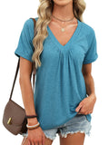 CASUAL V-NECK SHORT SLEEVE T-SHIRT Tops