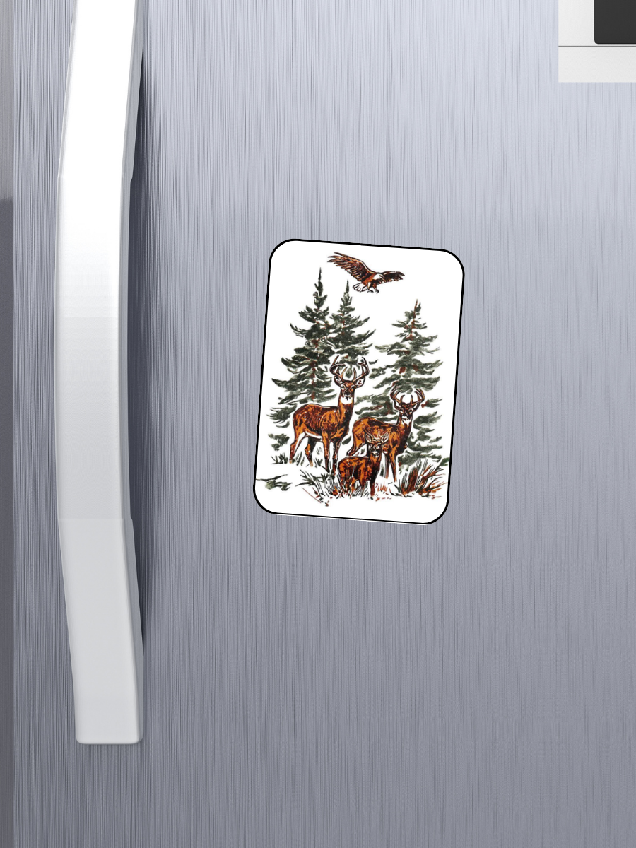Deer Eagle Scene Magnets