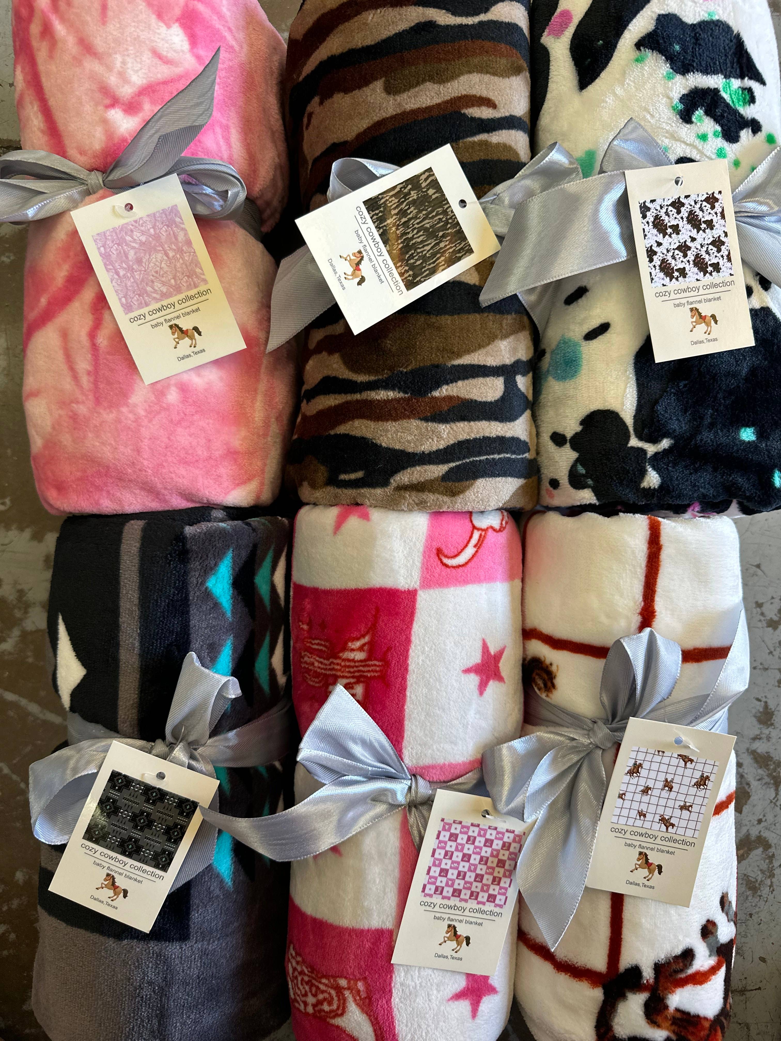 WESTERN COZY COWBOY BABY COLLECTION PLUSH BLANKET - GREAT FOR PETS TOO! Blanket