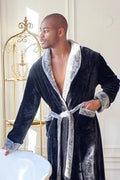 Men's Shawl Collar Fleece Robe Robes
