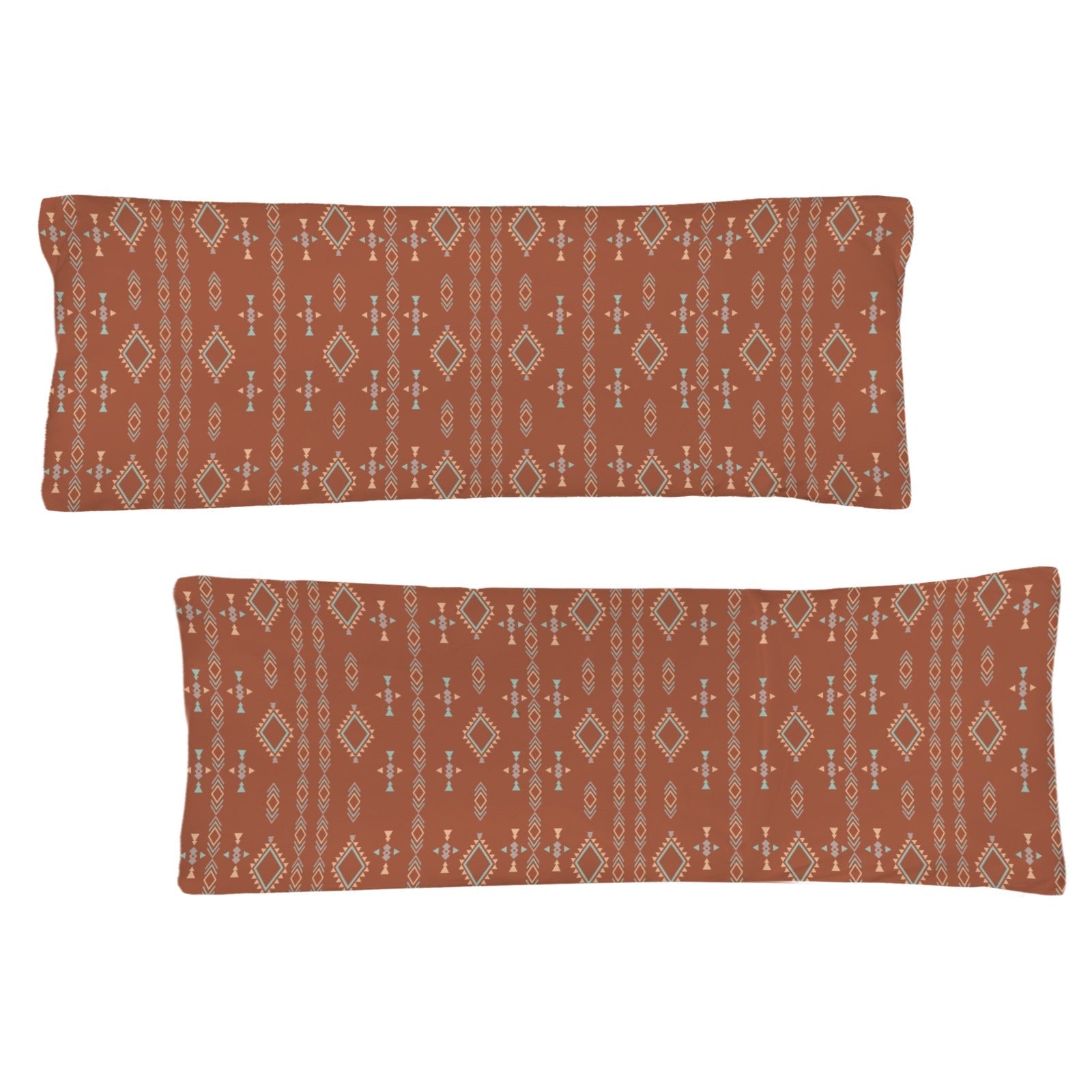 Baha Ranch Brown Aztec Body Pillow Cover Made in America Pillow Case