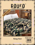TRADITIONAL CAMO KING SIZE OVERSIZED BLANKET