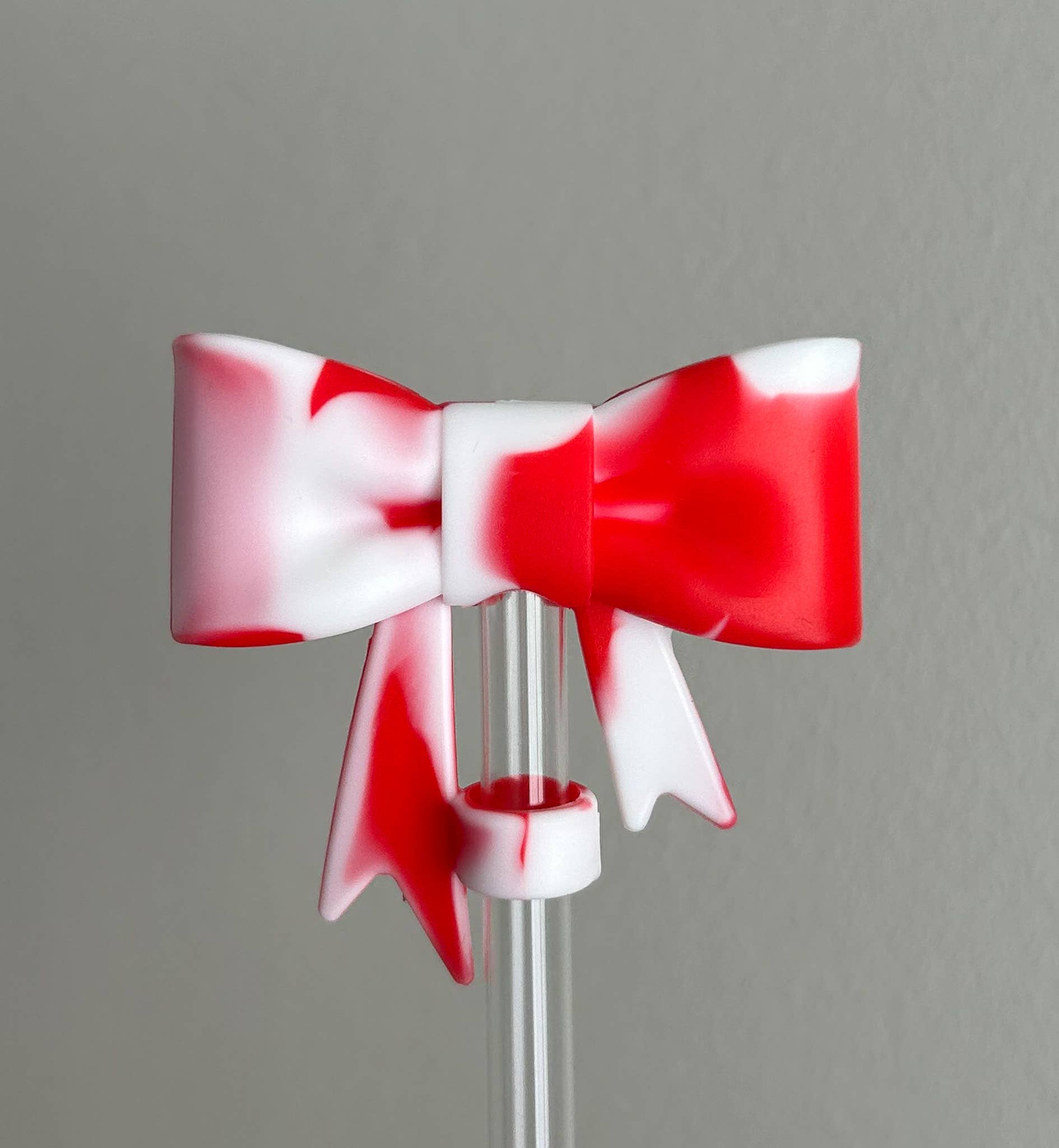 Tie Dye Bow Straw Topper