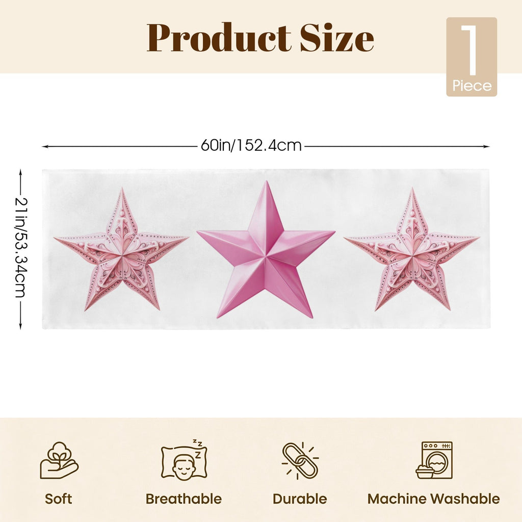 Baha Ranch Pink Cowgirl Stars Body Pillow Cover Made in America Pillow Case