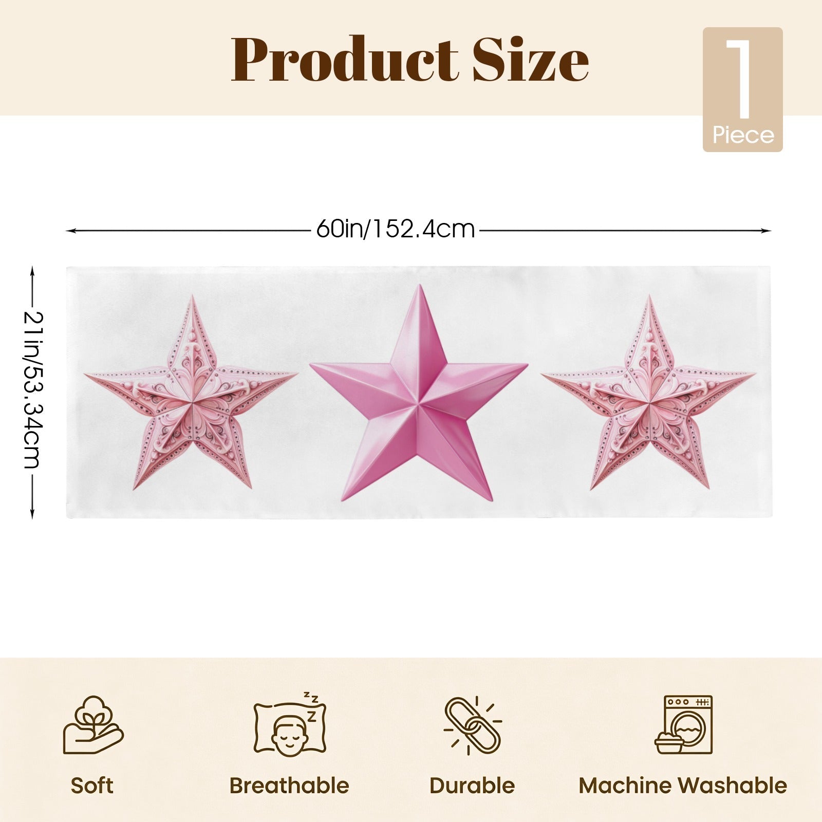 Baha Ranch Pink Cowgirl Stars Body Pillow Cover Made in America Pillow Case