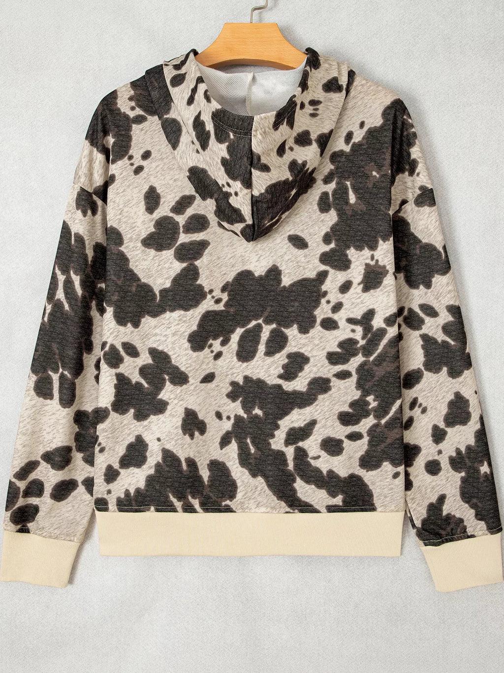 Multicolour Western Print Long Sleeve Pocket Regular Fit Hoodie