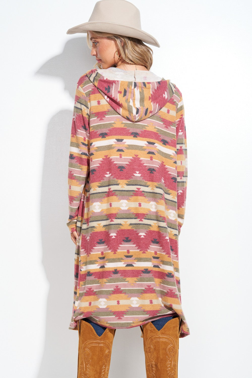 AZTEC HOODED CARDIGAN - MADE IN THE USA