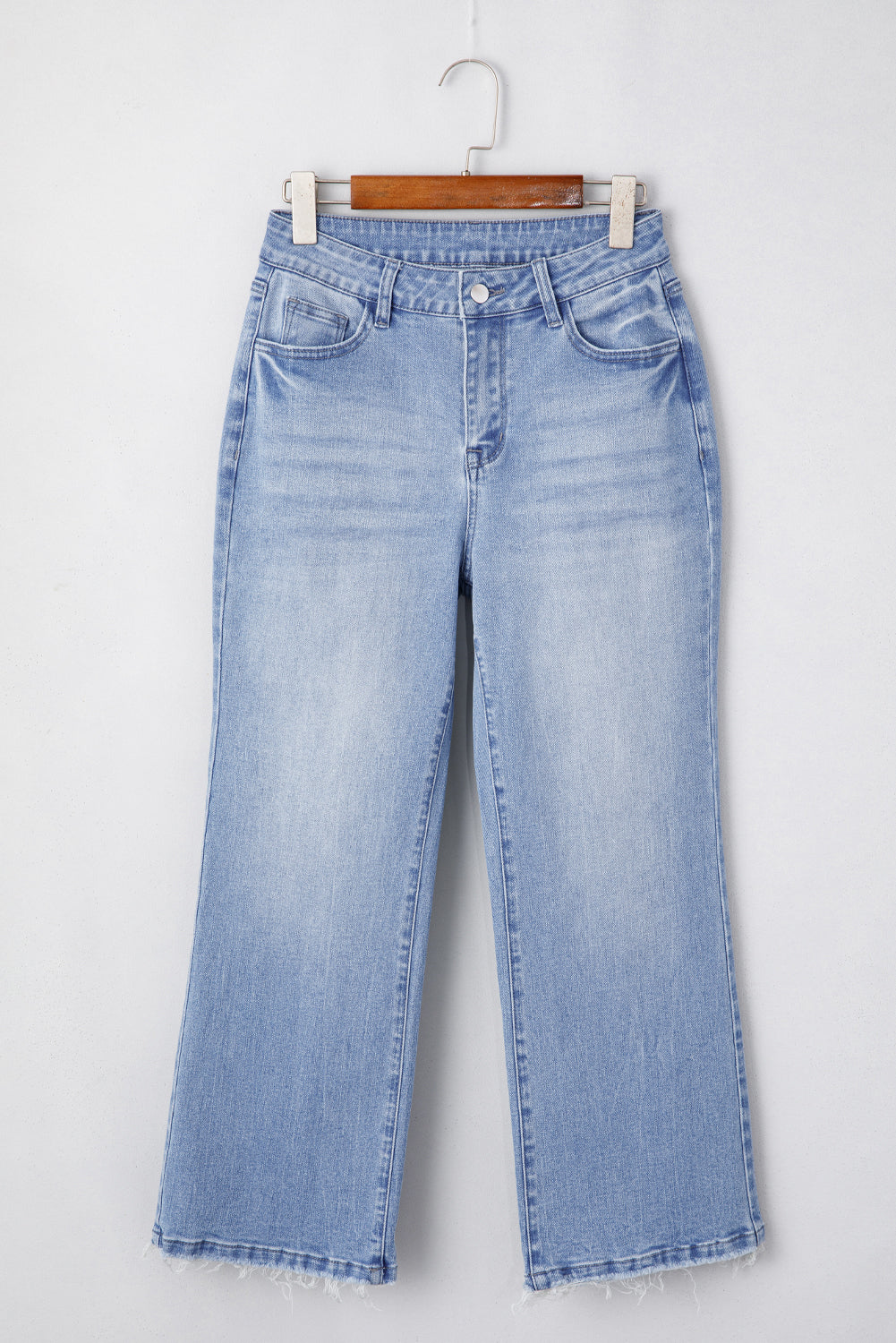 High Rise Cropped Flared Denim