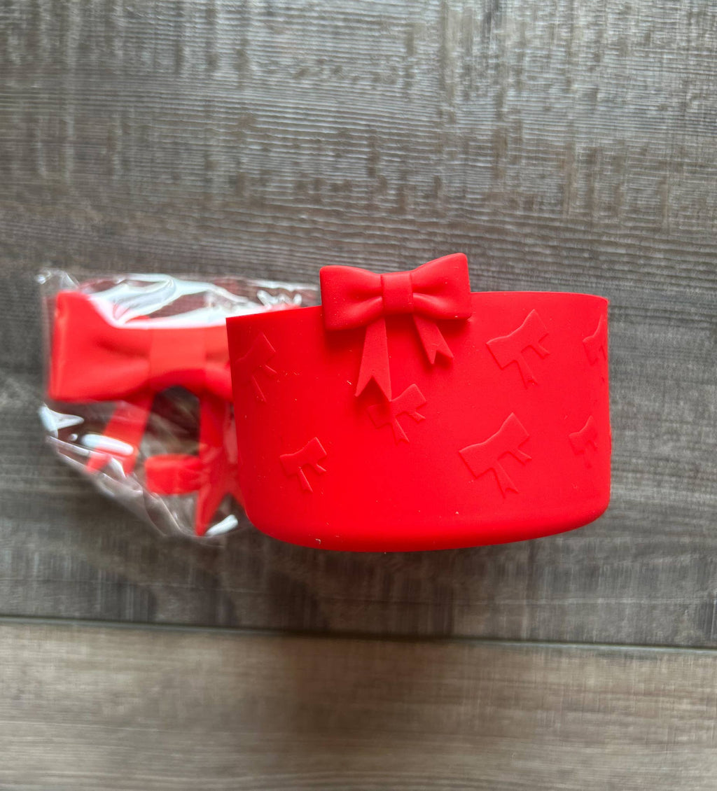 Silicone Bow Straw Topper with Matching Tumbler Boot