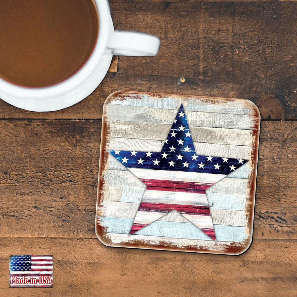 American Star Wooden Cork Coasters Gift Set of 4 by Nature Wonders - 898917C-S4 Coasters