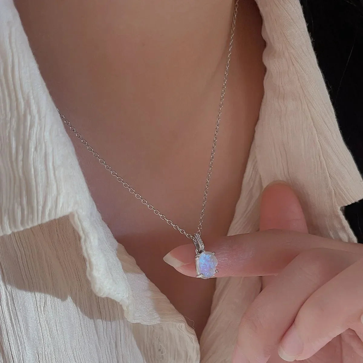 Moonstone 925 Sterling Silver Necklace