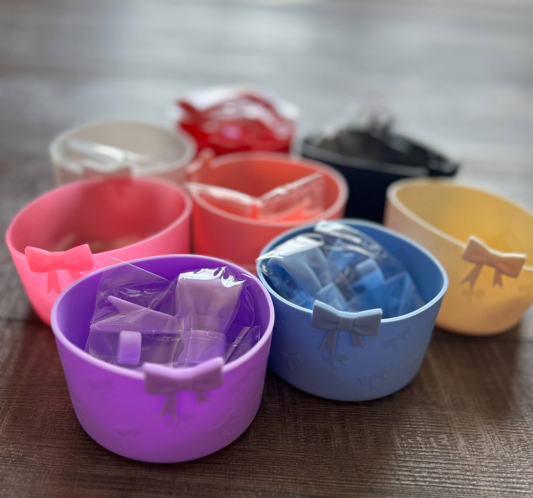 Silicone Bow Straw Topper with Matching Tumbler Boot