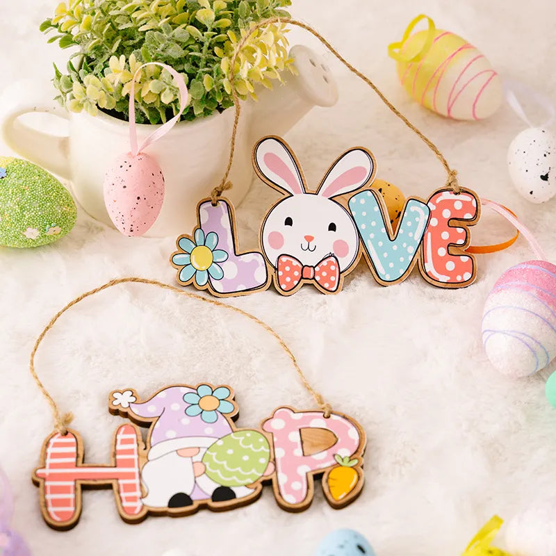 EASTER LETTER WOODEN HANGING DECOR home decor