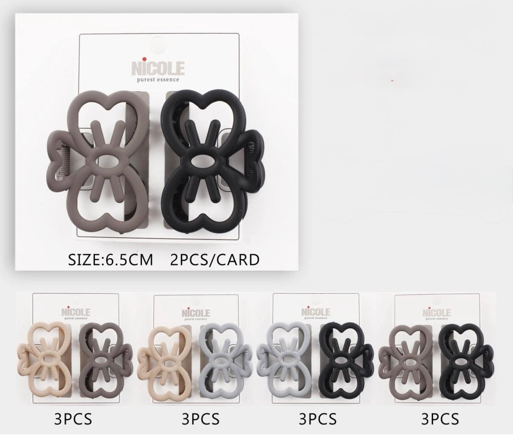 RIBBON SHAPED MEDIUM SIZE HAIR CLAW CLIP - PICK YOUR COLOR HAIR ACCESSORY