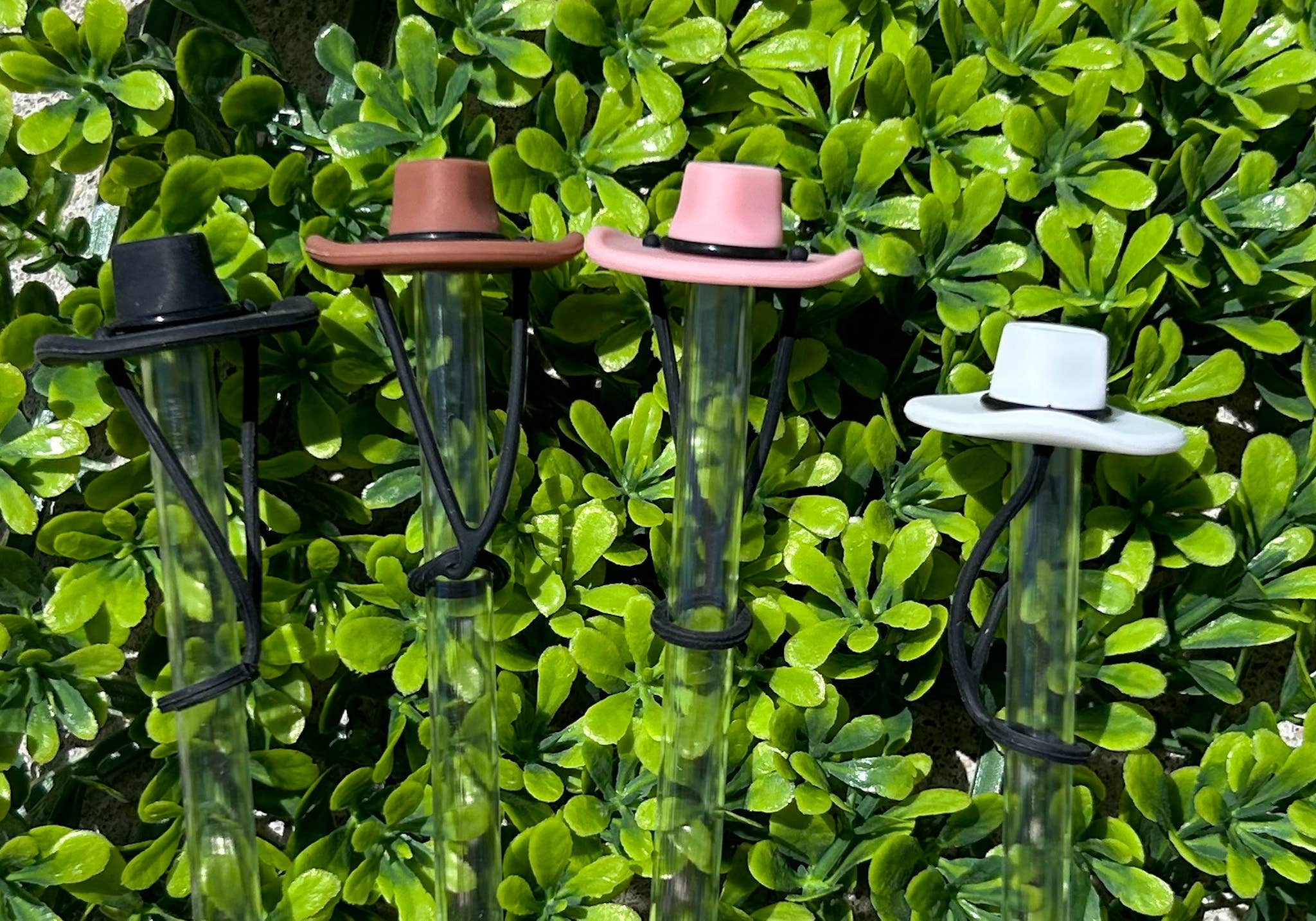 Cowboy Hat Straw Toppers Set of 4