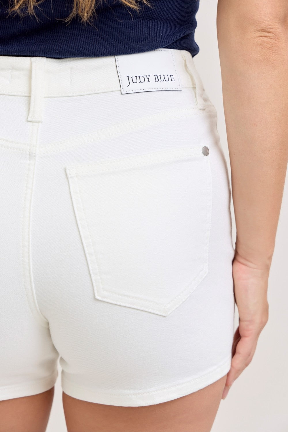 JUDY BLUE FULL SIZE HIGH WAISTED SLIM SHORT PLUS SIZE Judy Blue Denim