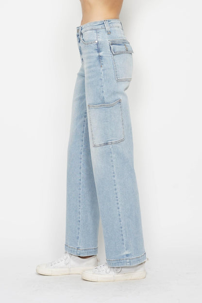 Judy Blue High Waist Straight Cargo Jeans