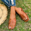 WOVEN OPEN TOE SANDALS shoes
