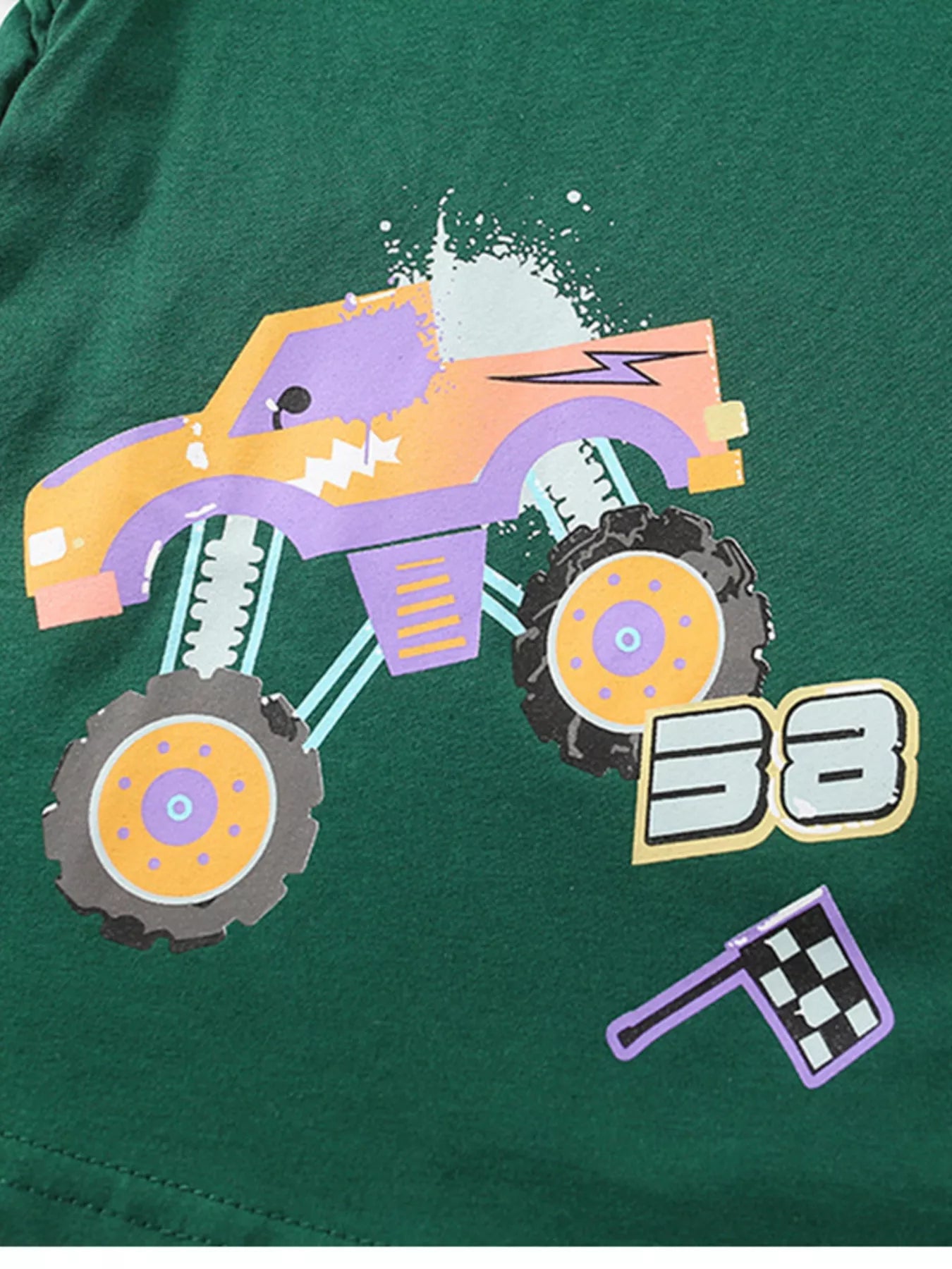 CHILDREN'S TRUCK GRAPHIC SHORT SLEEVE TEE KIDS CLOTHING