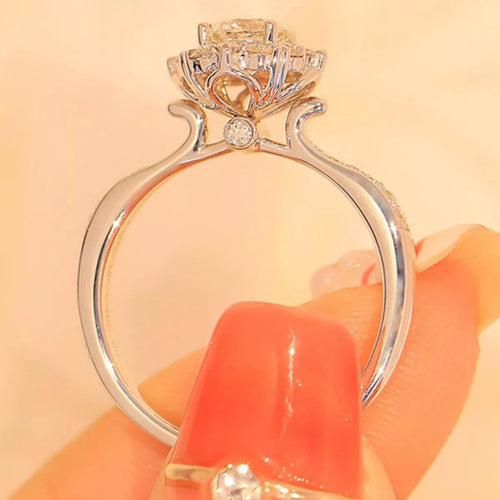 1 CARAT MOISSANITE .925 STERLING SILVER RING RING