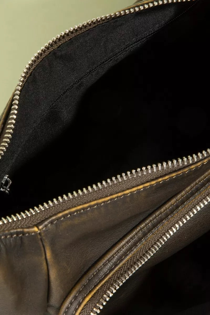FAME MULTI POCKET LEATHER SHOULDER BAG Handbag