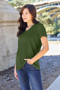 Basic Bae Full Size V-Neck Short Sleeve T-Shirt Short Sleeve Top