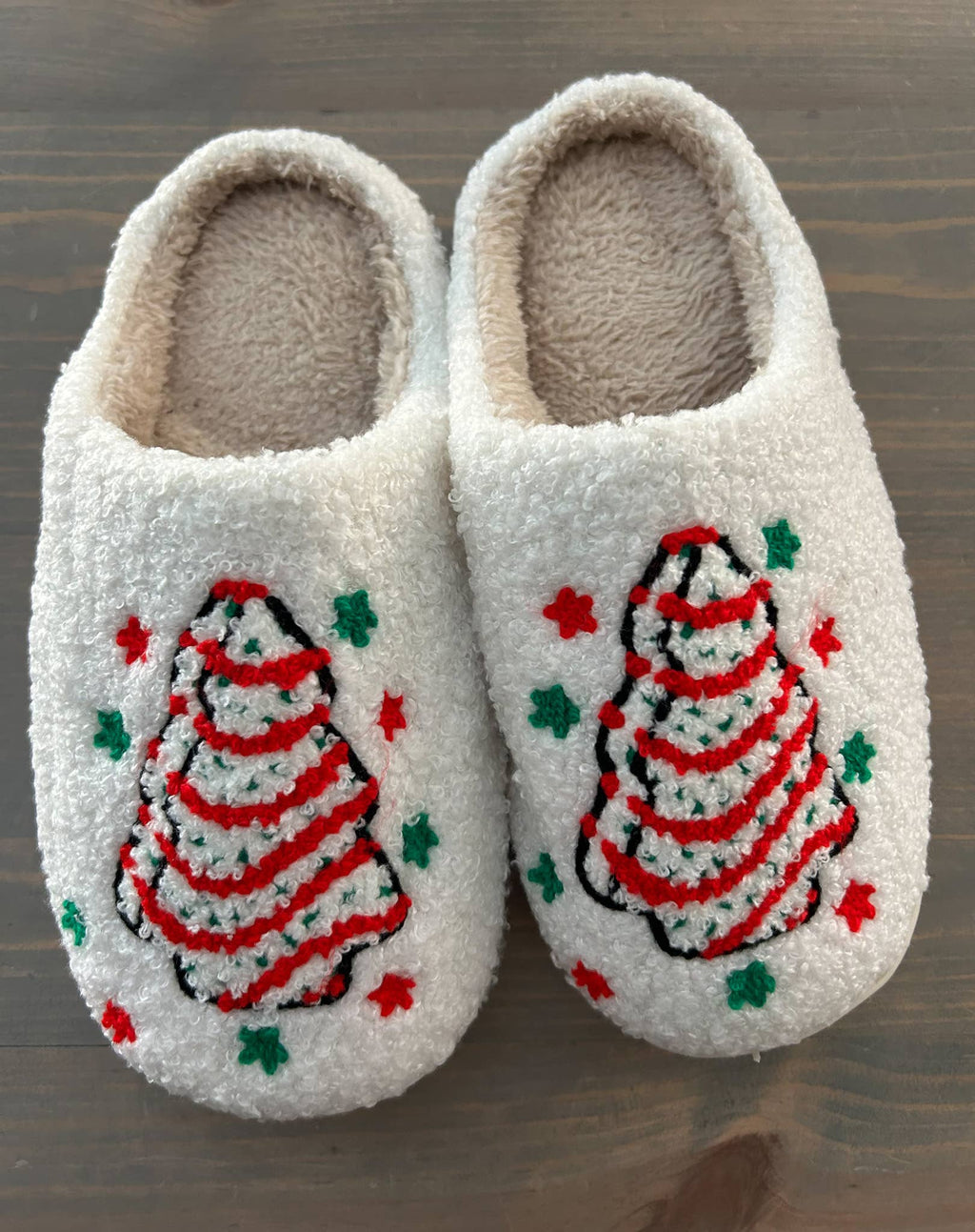 Christmas Tree Cake Slippers