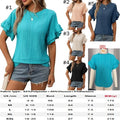 PRERORDER - RUFFLE SHORT SLEEVE EYELET TOP TOP