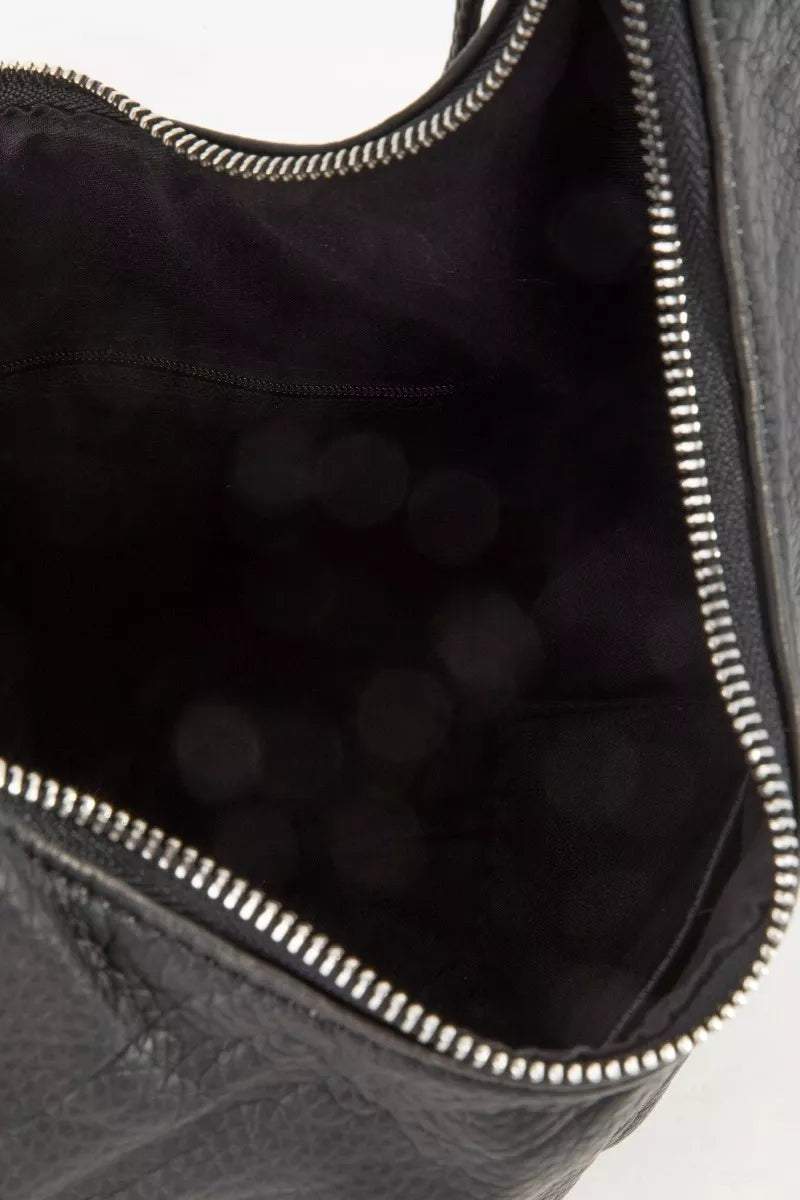 FAME LARGE LEATHER CRESCENT SHOULDER BAG Handbag