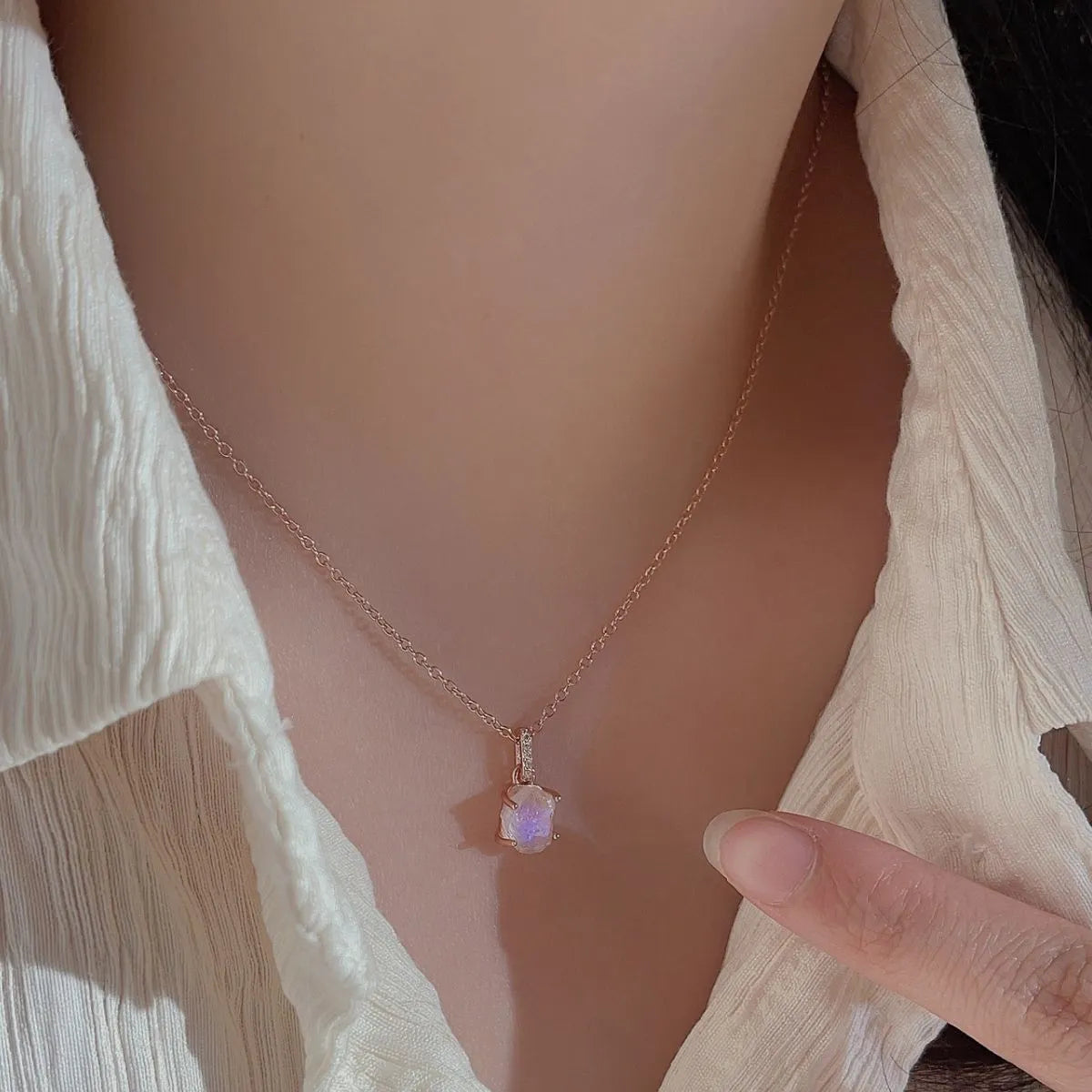 Moonstone 925 Sterling Silver Necklace