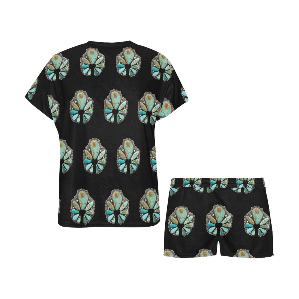 TURQUOISE NAJA WOMEN'S PAJAMA SHORT SET pajama set