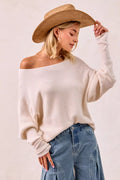 BIBI WAFFLE KNIT OFF SHOULDER TOP Shirts & Blouses
