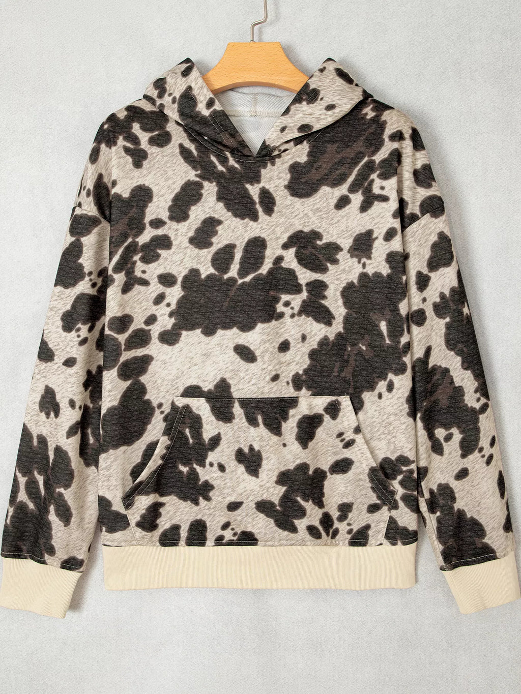 Multicolour Western Print Long Sleeve Pocket Regular Fit Hoodie
