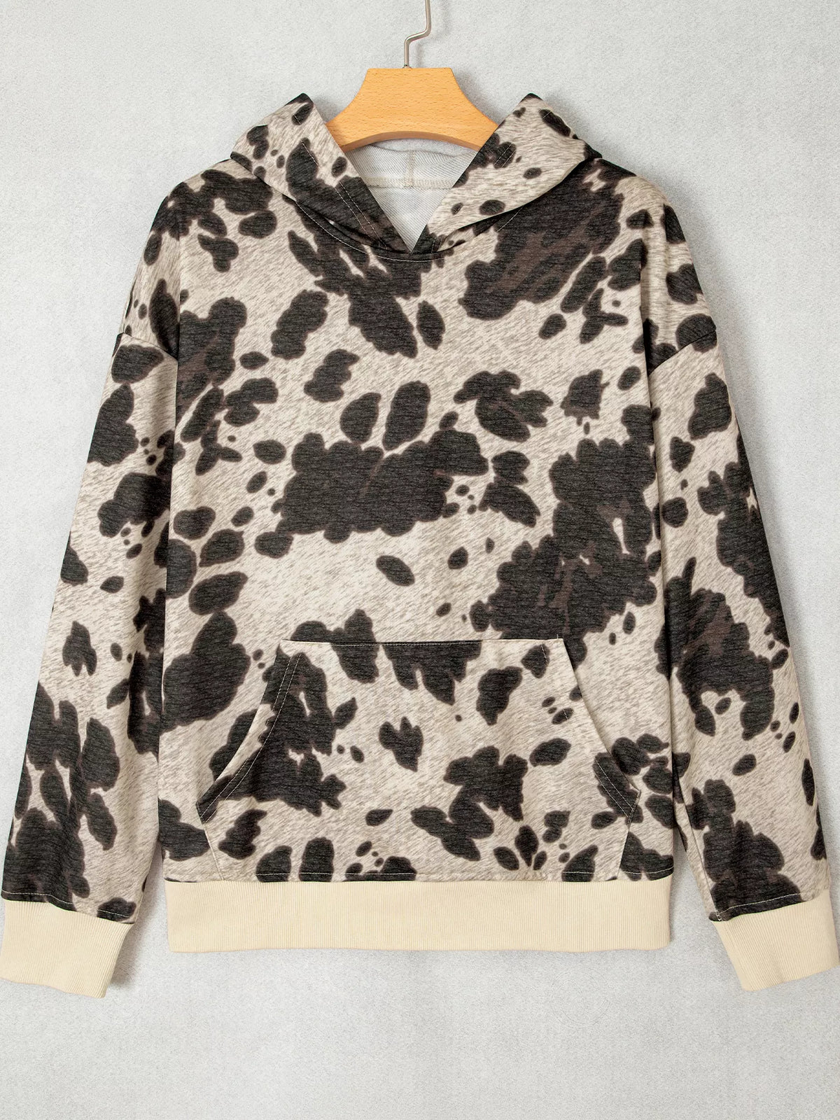 Multicolour Western Print Long Sleeve Pocket Regular Fit Hoodie