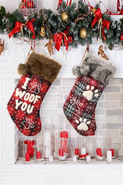 2-Pack Plush Christmas Stockings