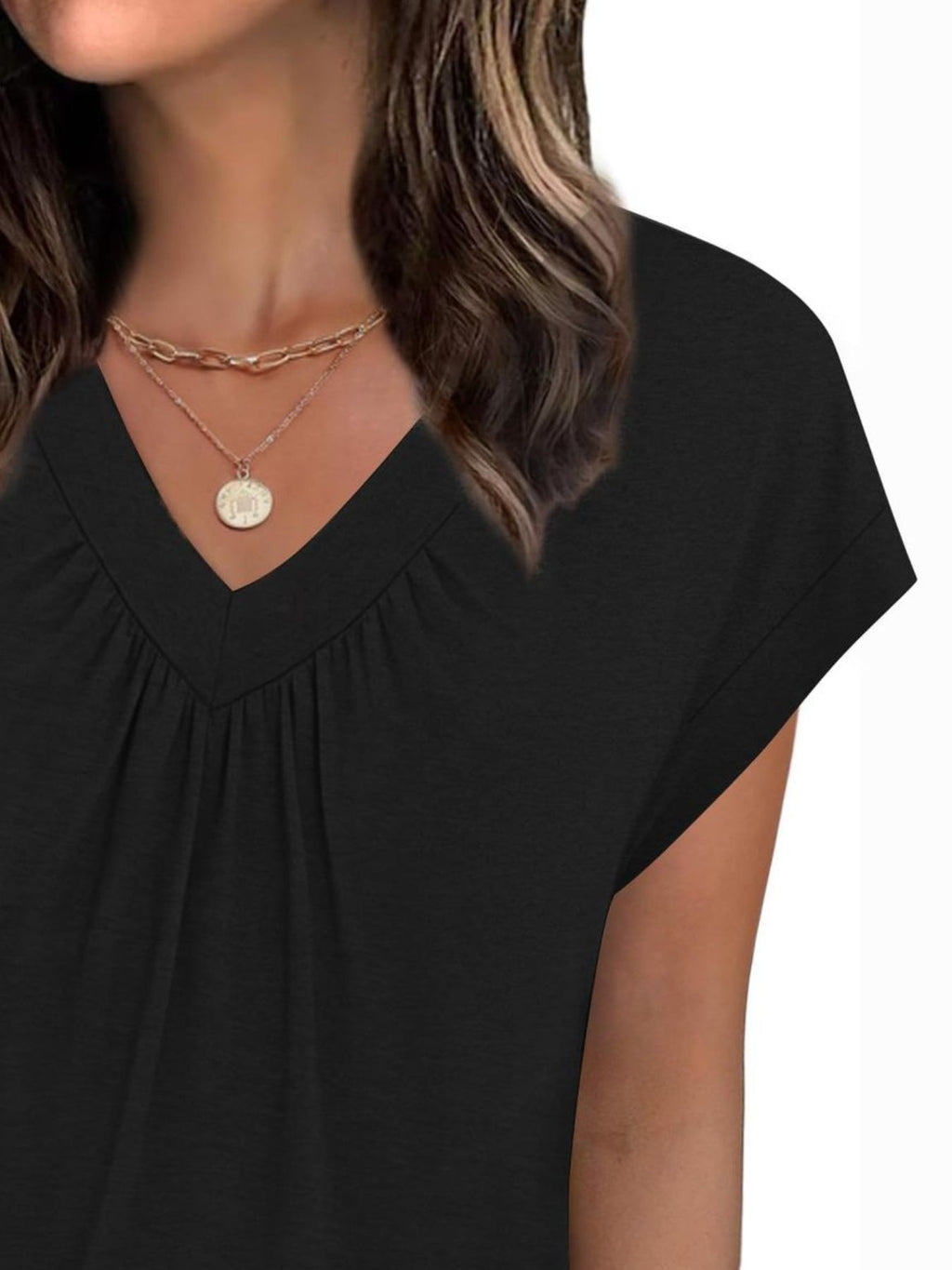 V-NECK RELAXED FIT T-SHIRT Tops