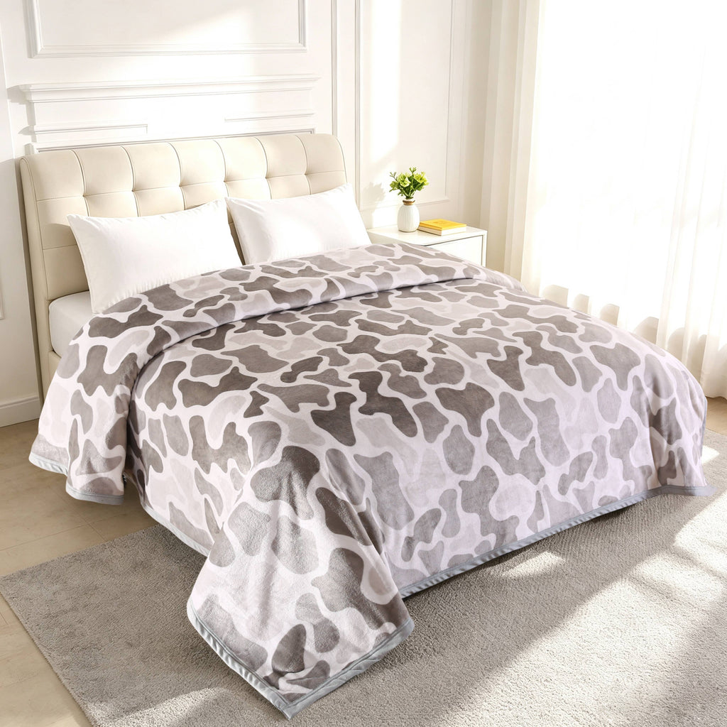 GREY DUCK CAMOFLAUGE KING SIZE BLANKET | SUPER SOFT, PLUSH BLANKET Blanket