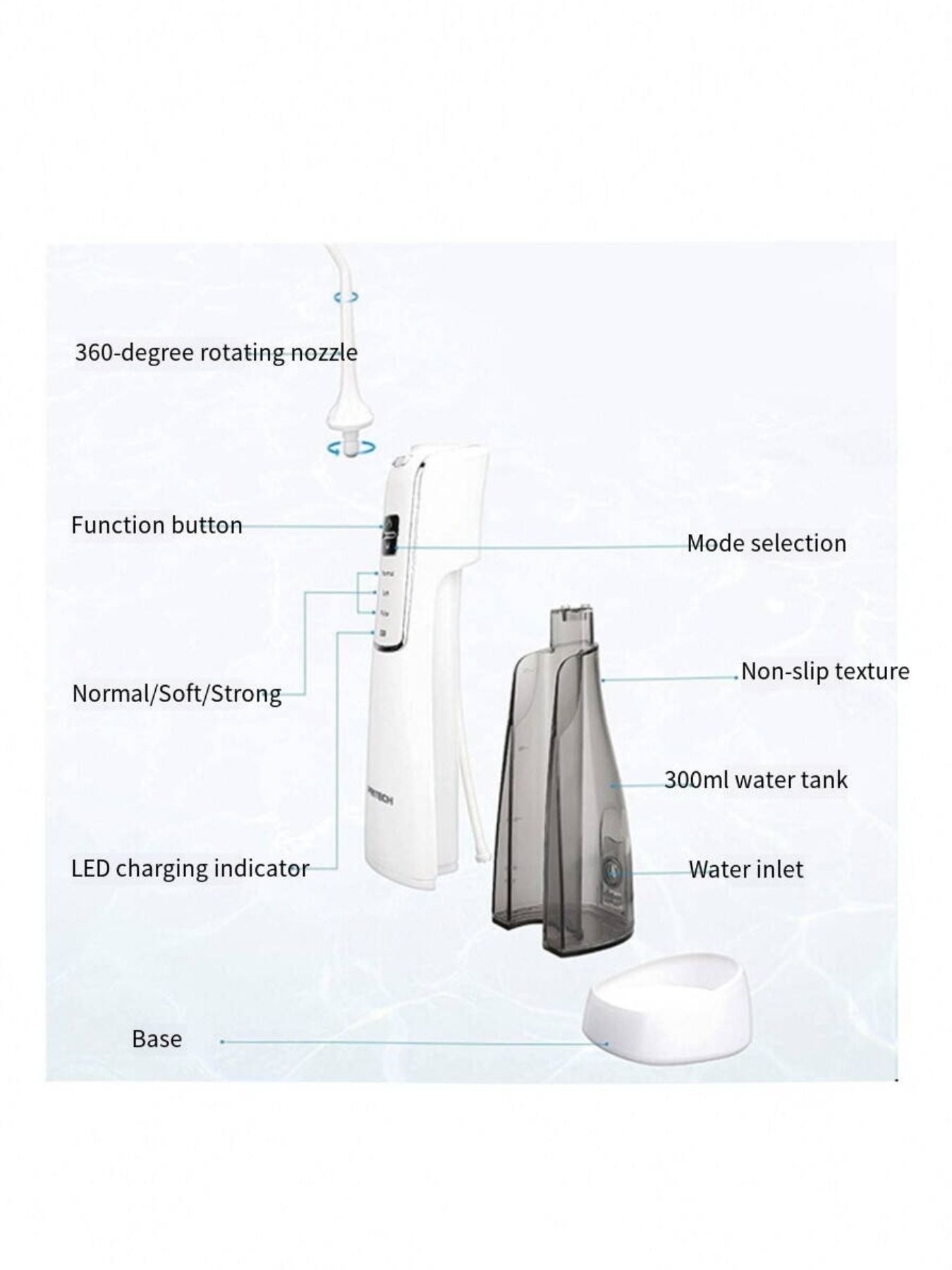 CORDLESS WATER POWER DENTAL FLOSSER FOR TEETH CLEANING dental care