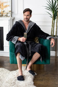 Men's Hooded Plush Robe Robes