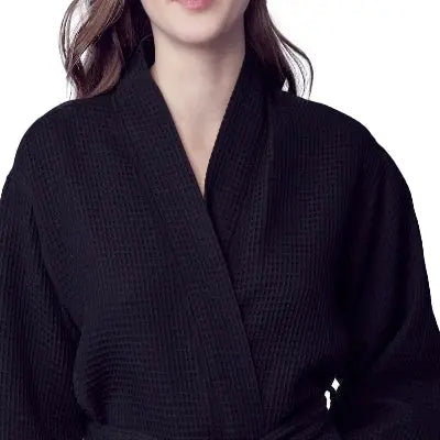 Lightweight Cotton Waffle Robe for Women