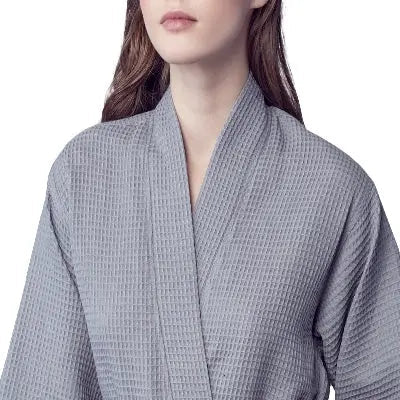 Women's Waffle Kimono Knee Length Robe