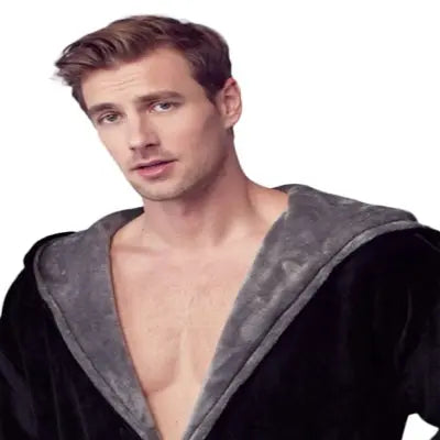 Men's Hooded Plush Robe