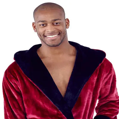 Men's Hooded Plush Robe