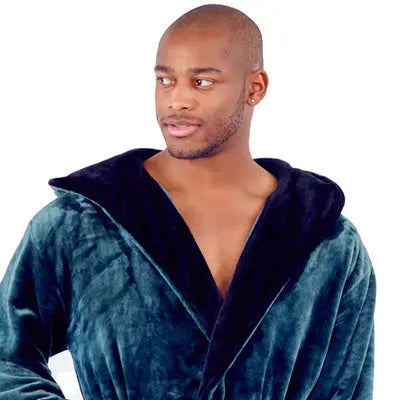 Men's Hooded Plush Robe