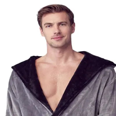 Men's Hooded Plush Robe