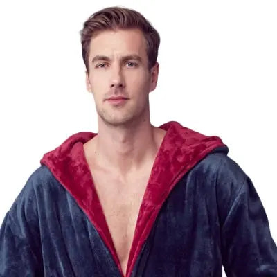 Men's Hooded Plush Robe