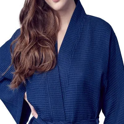 Lightweight Cotton Waffle Robe for Women