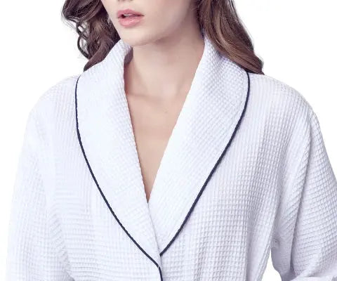 Women's Waffle Kimono Knee Length Robe