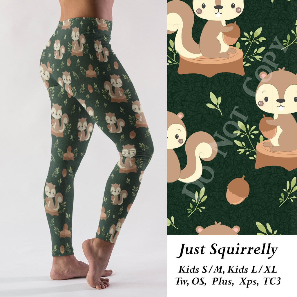Just Squirrelly leggings, capri, loungers, and joggers